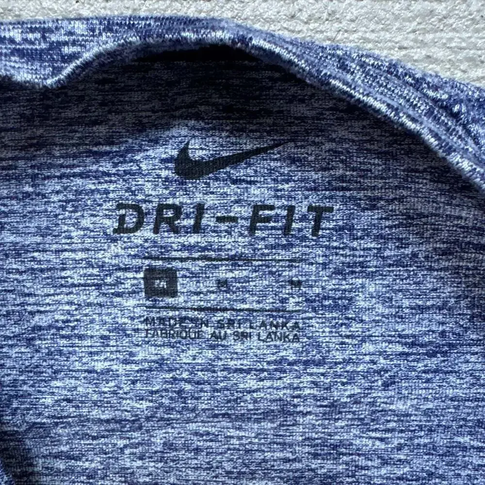 Nike Running Dri-FIT Blue Heathered Long Sleeve Performance Shirt
